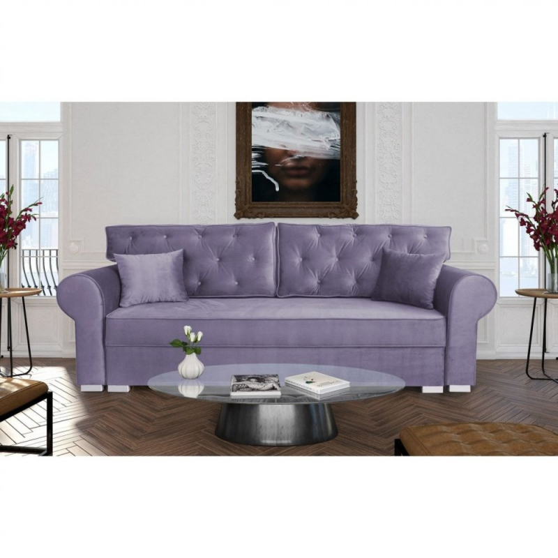 Dreisitziges Sofa MIRA – lila