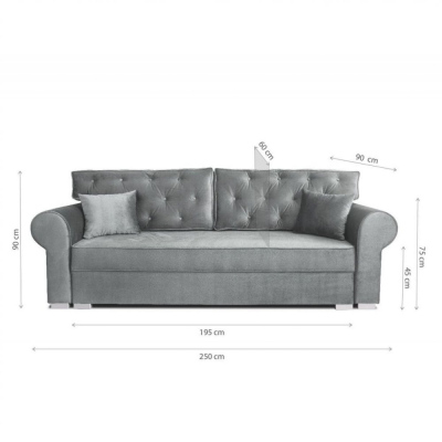 Dreisitziges Sofa MIRA – lila