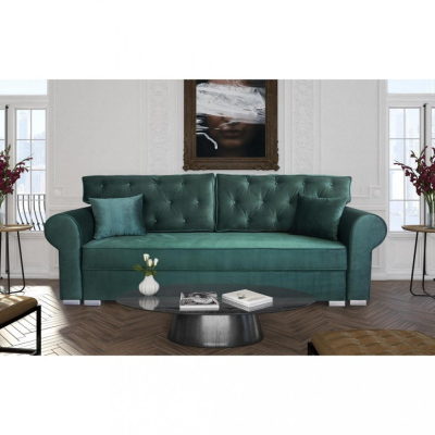 Dreisitziges Sofa MIRA – grün