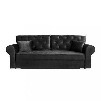 Dreisitziges Sofa MIRA – schwarz