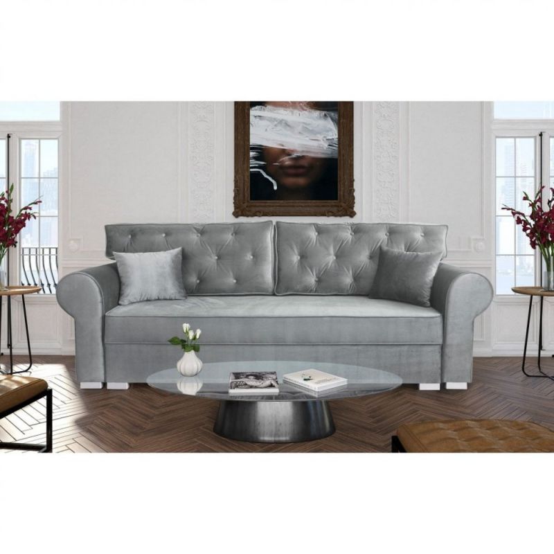 Dreisitziges Sofa MIRA – grau