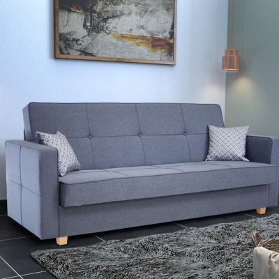 Elegantes Retro-Sofa MARTHA – blau