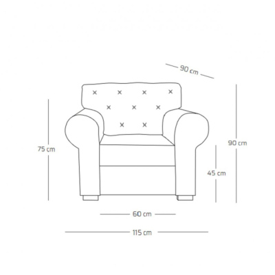 Bequemer Sessel MIRA – schwarz