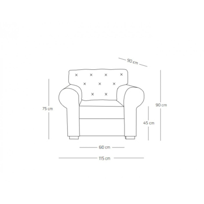 Bequemer Sessel MIRA – türkis