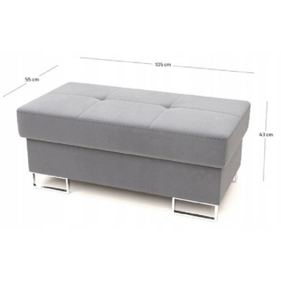 Hocker mit Stauraum WILFRED – gelb 1