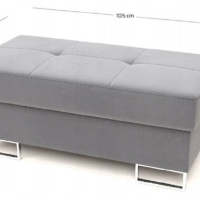 Hocker mit Stauraum WILFRED – grau1