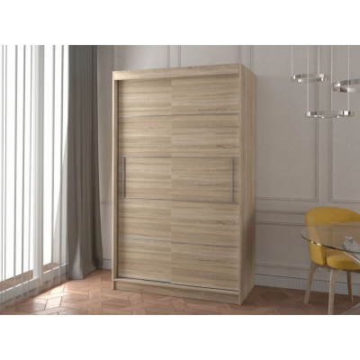 Moderner Kleiderschrank ZOREA 06 – Breite 120 cm, Sonoma-Eiche