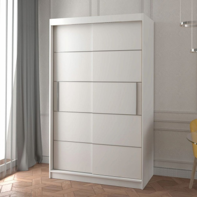 Moderner Kleiderschrank ZOREA 06 – Breite 120 cm, weiß