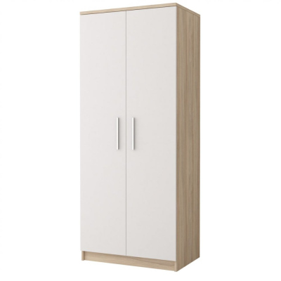 Kleiderschrank für Kinderzimmer OLEG – Breite 80 cm, Eiche sonoma / weiß