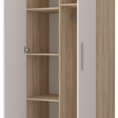 Kleiderschrank für Kinderzimmer OLEG – Breite 80 cm, Eiche sonoma / weiß