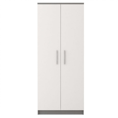 Kleiderschrank für Kinderzimmer OLEG – Breite 80 cm, grau / weiß