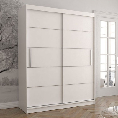 Praktischer Kleiderschrank VALA 06 – Breite 150 cm, weiß