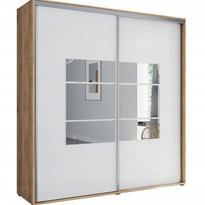 Kleiderschrank mit Spiegel ANASTACIO, Breite 100 cm, Höhe 215 cm