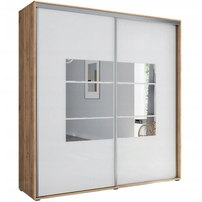 Kleiderschrank mit Spiegel ANASTACIO, Breite 100 cm, Höhe 215 cm