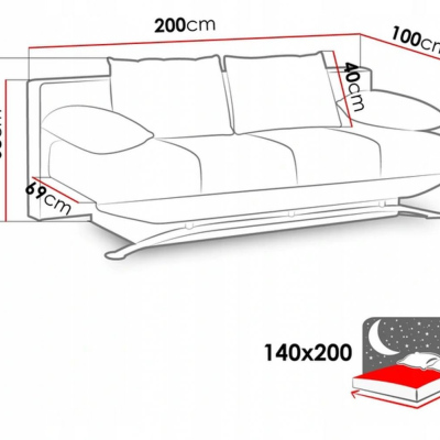 Bequemes Sofa ONNI – rot