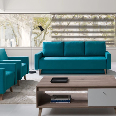 Sofa mit Stauraum ODIN – blau