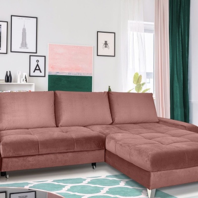 Elegante Couchgarnitur HARVEY, rosa