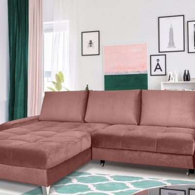 Elegante Couchgarnitur HARVEY, rosa