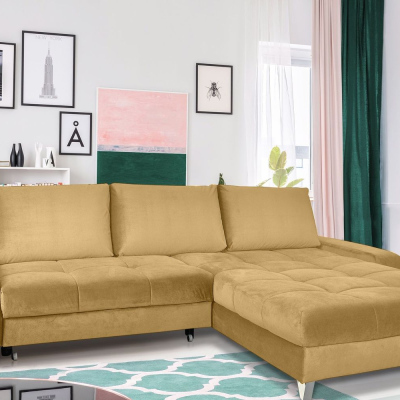 Elegante Couchgarnitur HARVEY, gelb