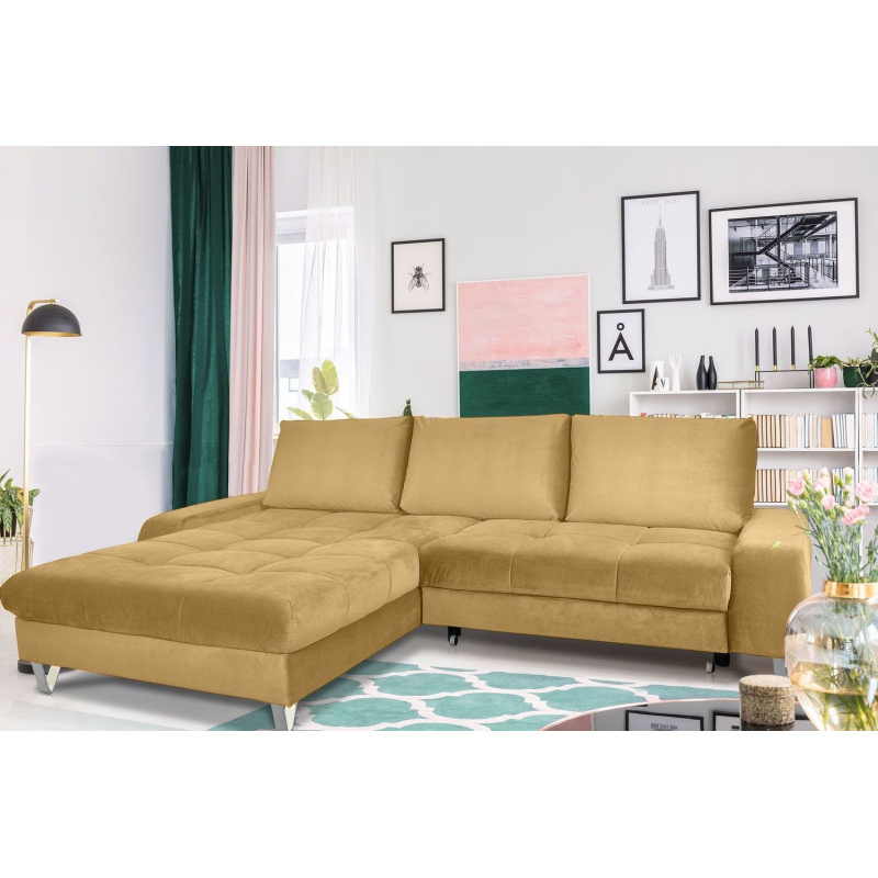 Elegante Couchgarnitur HARVEY, gelb