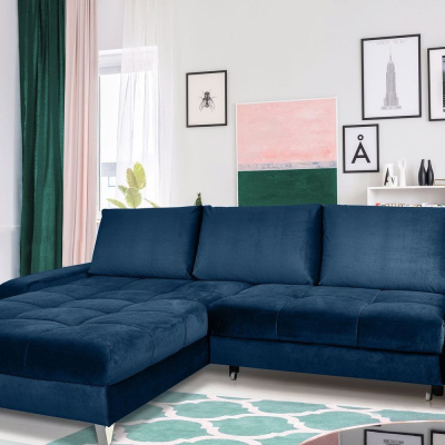 Elegante Couchgarnitur HARVEY, blau