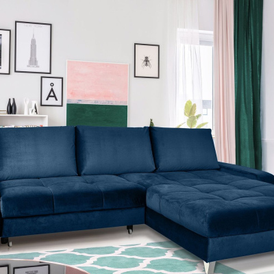 Elegante Couchgarnitur HARVEY, blau