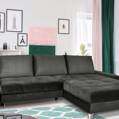 Elegante Couchgarnitur HARVEY, grau