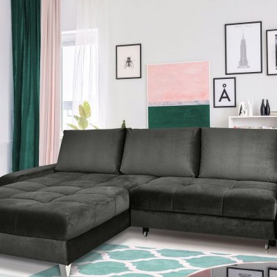 Elegante Couchgarnitur HARVEY, grau