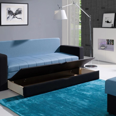 Couch mit Stauraum CONNOR – Blau