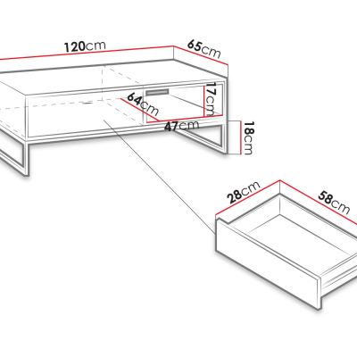 Stilvoller Couchtisch ONN – weiß