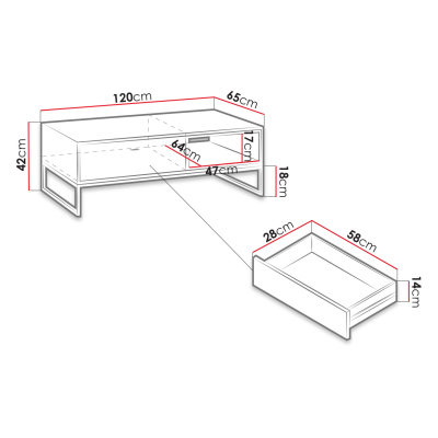 Stilvoller Couchtisch ONN – weiß