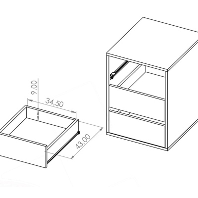 Schubladen für Schrank – weiß