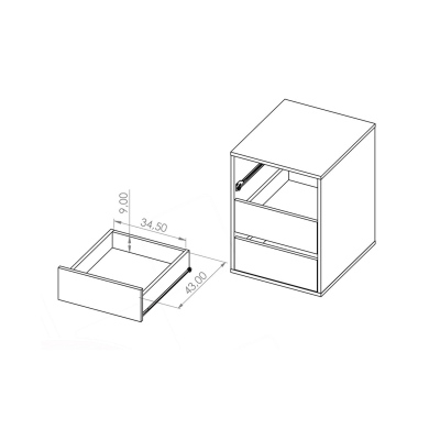 Schubladen für Schrank – weiß