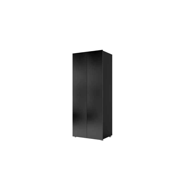 Zweitüriger Kleiderschrank CONNOR – Breite 80 cm, schwarz