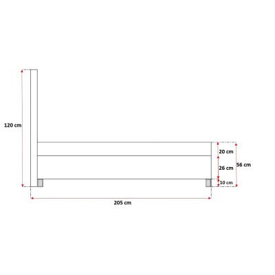 Luxusbett CASSANDRA 140x200, Braun