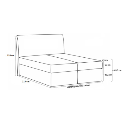 Polsterbett mit Stauraum Sivio Blau 120 + GRATIS TOPPER