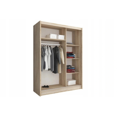 Schrank mit Spiegel 130 cm MARVAN – Weiß