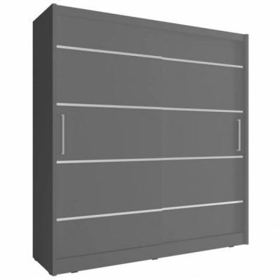 Schwebetürenschrank 200 cm MARVAN – Graphit