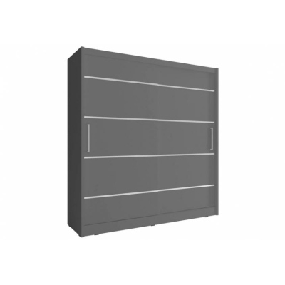 Schwebetürenschrank 200 cm MARVAN – Graphit