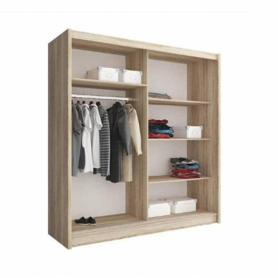 Kleiderschrank mit Spiegel 180 cm MARVAN 1 – weiß