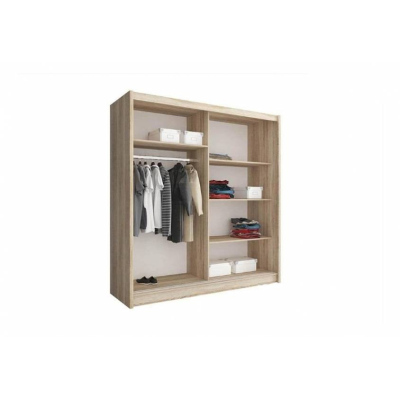 Kleiderschrank mit Spiegel 180 cm MARVAN 1 – weiß