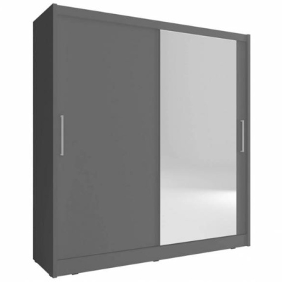 Kleiderschrank mit Spiegel 180 cm MARVAN 1 – graphit