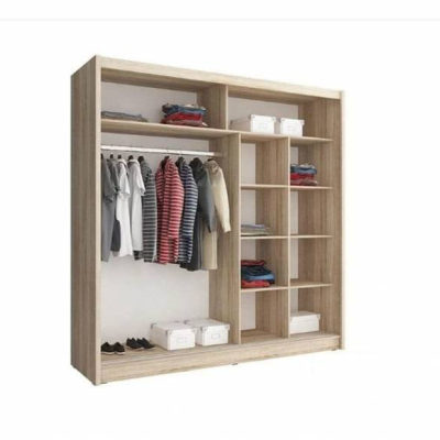 Kleiderschrank mit Spiegel 200 cm MARVAN 1 – weiß