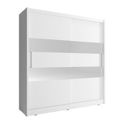 Kleiderschrank mit Spiegel 180 cm MARVAN 2 – weiß