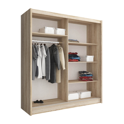 Kleiderschrank mit Spiegel 180 cm MARVAN 2 – weiß