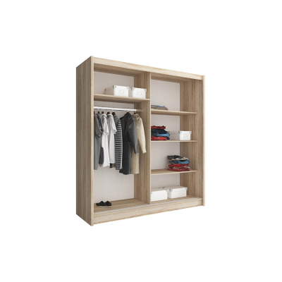 Kleiderschrank mit Spiegel 180 cm MARVAN 2 – weiß