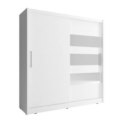 Kleiderschrank mit Spiegel 180 cm MARVAN 3 – weiß