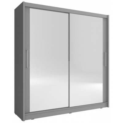 Kleiderschrank mit Spiegel 180 cm MARVAN 6 – graphit