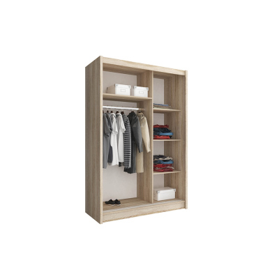 Kleiderschrank 130 cm WESTON – weiß