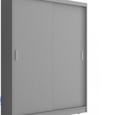 Grauer Kleiderschrank 150 cm WESTON – graphit